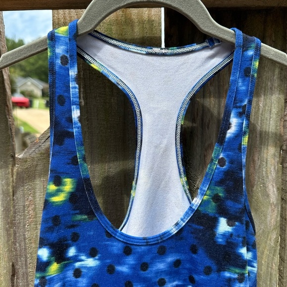 Lululemon Cool Racerback Windy Blooms Multicolor Blue Tank Top - Picture 6 of 9